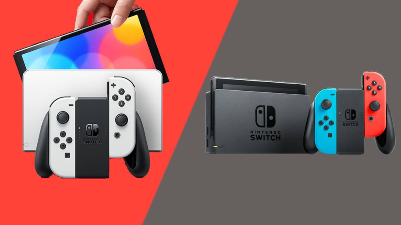 مقایسه طراحی بین Nintendo Switch OLED و Nintendo Switch