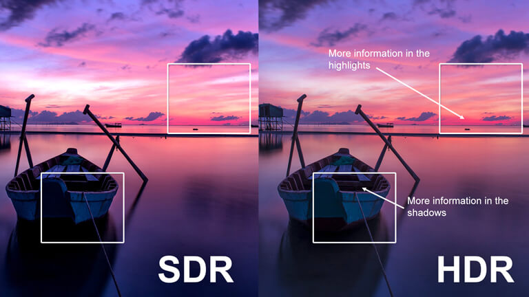 مقایسه تصویری HDR و SDR