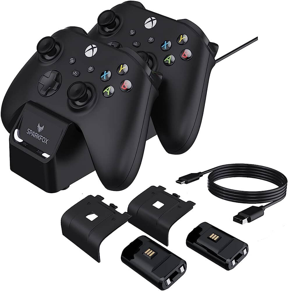 sparkfox x series s and x series xbox controller charger