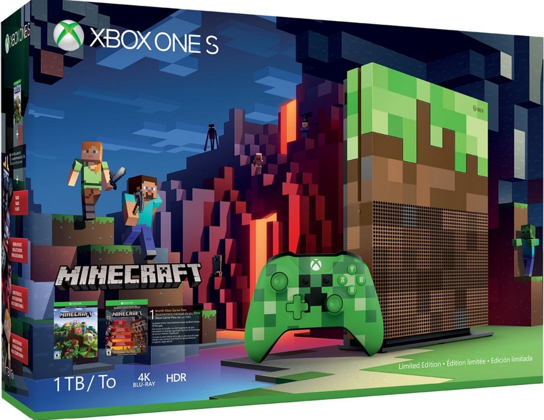 خرید Xbox One S ظرفیت یک ترابایت باندل بازی Minecraft - آکبند