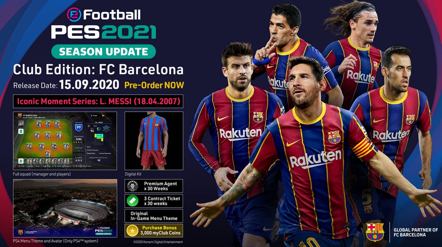 خرید بازی Efootball PES 2021 کارکرده نسخه PS4