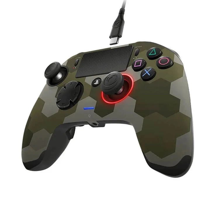 nacon-revolution-pro-for-ps4-stock کنترلر Nacon Revolution PRO سبز ارتشی مناسب PS4 استوک