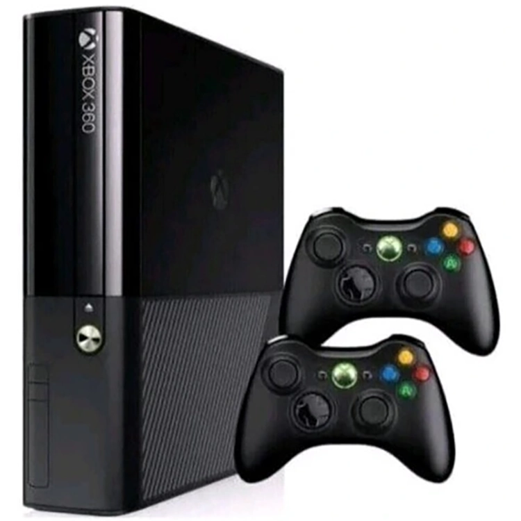 xbox-360-super-slim-250gb-copy-two-controller-stock ایکس باکس ۳۶۰ سوپر اسلیم حافظه ۲۵۰ گیگابایت دو دسته استوک